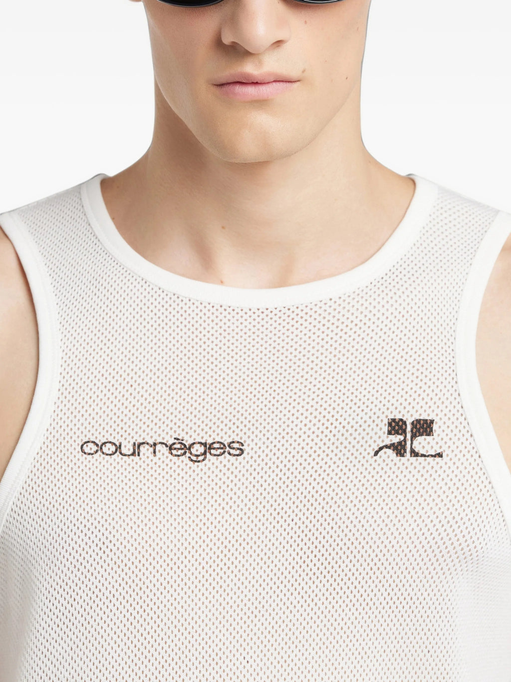Image of Mesh Tank Top by Courrèges for Men - Season Spring-Summer 2026 - Model View 4
