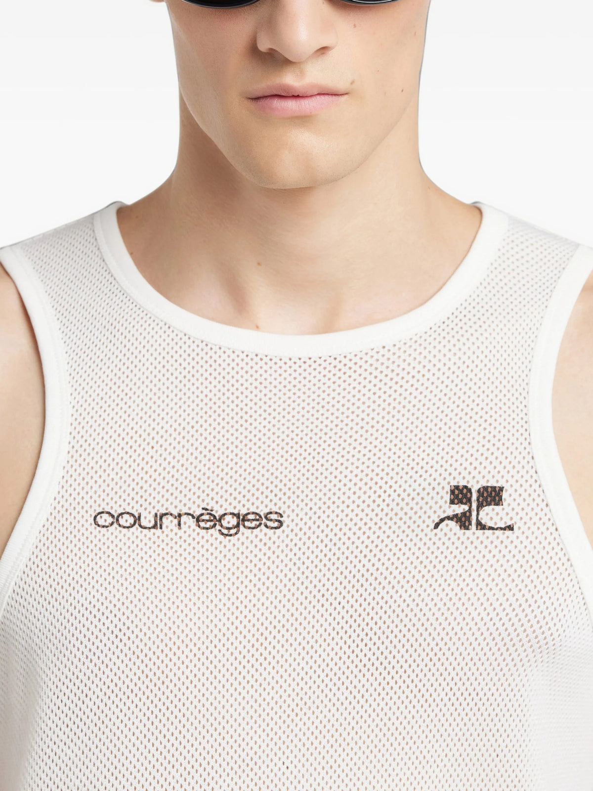 Image of Mesh Tank Top by Courrèges for Men - Season Spring-Summer 2026 - Model View 4