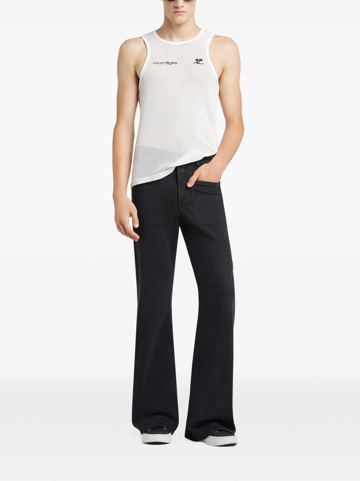 Image of Mesh Tank Top by Courrèges for Men - Season Spring-Summer 2026 - Model View 2