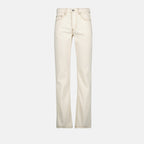 Image of Beige Denim Jeans by Ami PARIS for Men - Season Spring-Summer 2025 - Front View