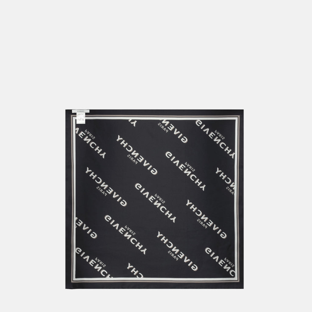Small Silk Square Shadow Black