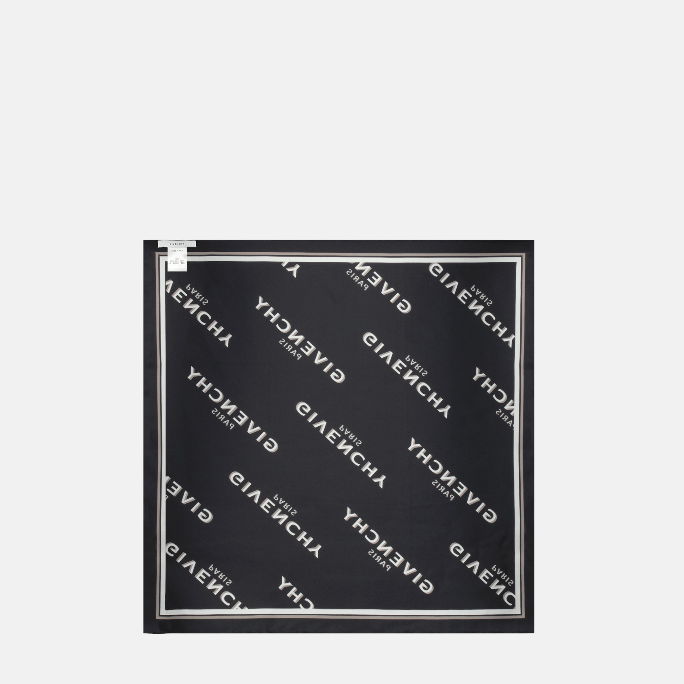 Small Silk Square Shadow Black