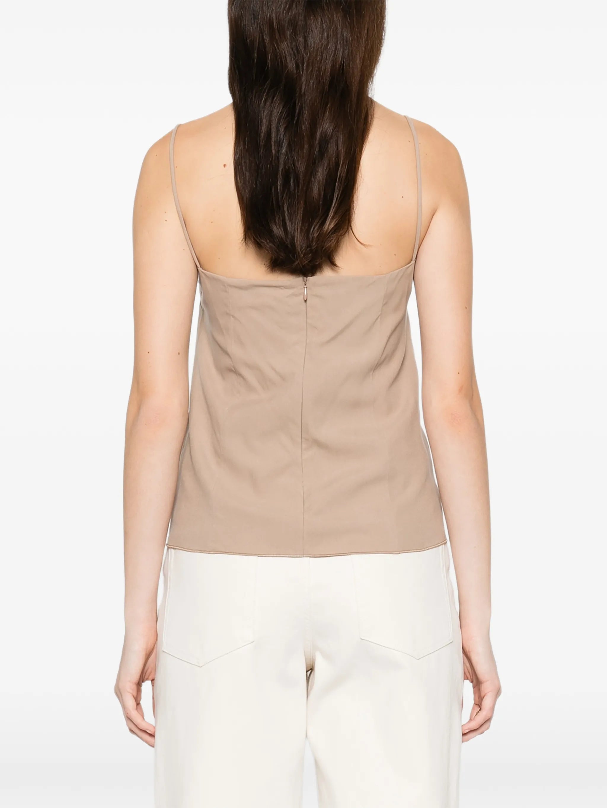 Image of Beige Silk Top by Max Mara for Women - Season Spring-Summer 2026 - Model view 3