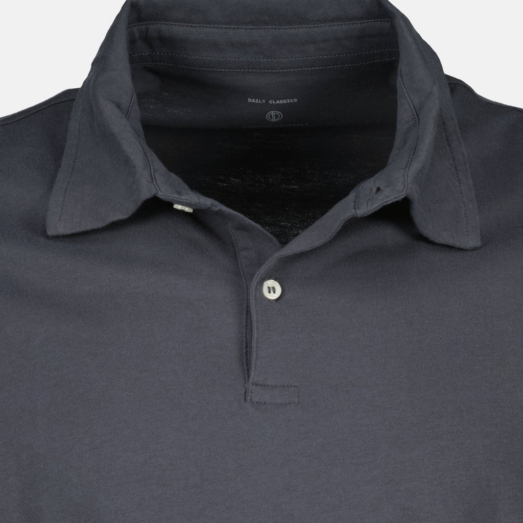 Image du Polo Bruno Gris Foncé par Officine Générale pour Hommes - Saison Printemps-Été 2026 - Vue Détail Produit 2