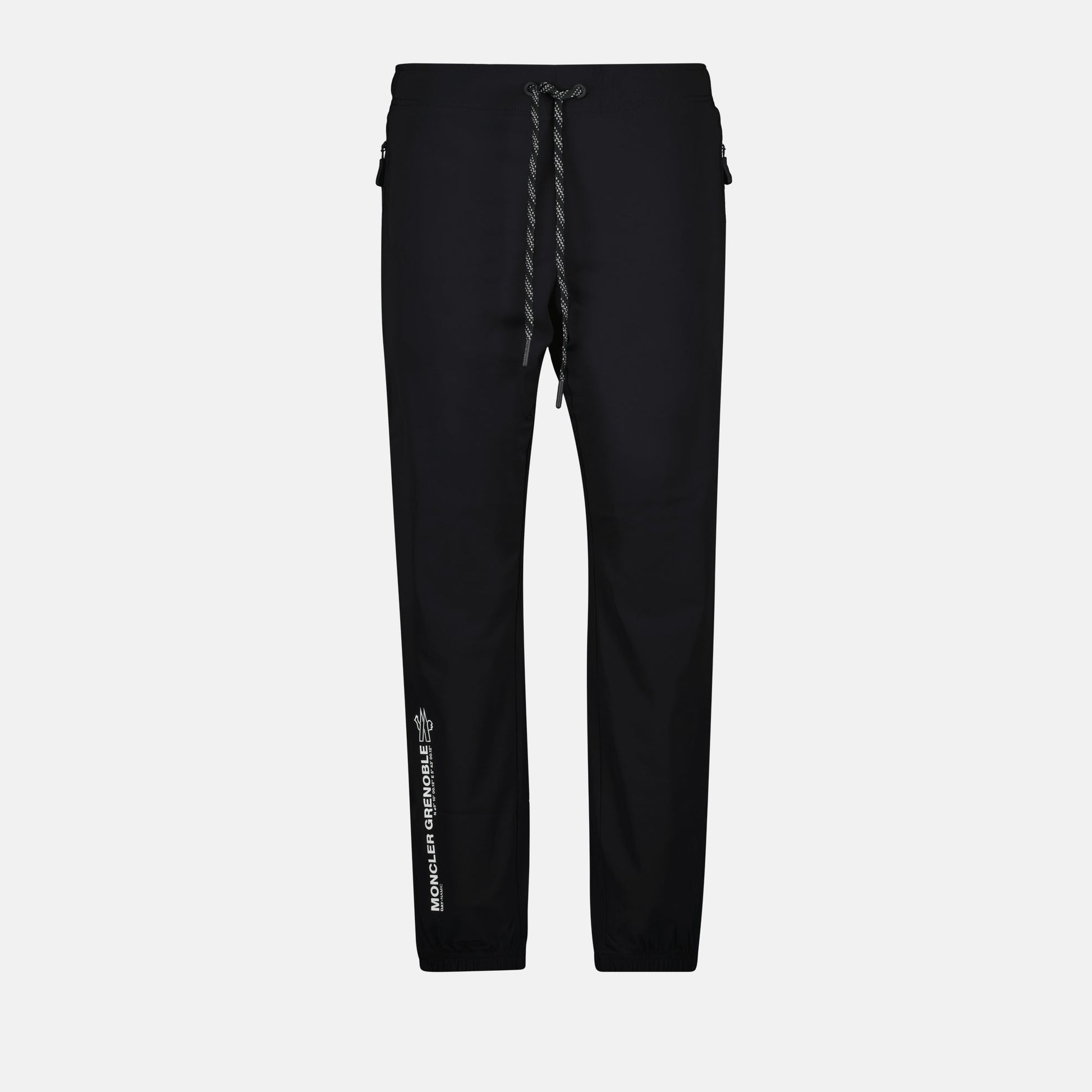 Moncler Grenoble, black nylon pants, luxury jogging pants, Autumn-Winter 2024, high-end activewear