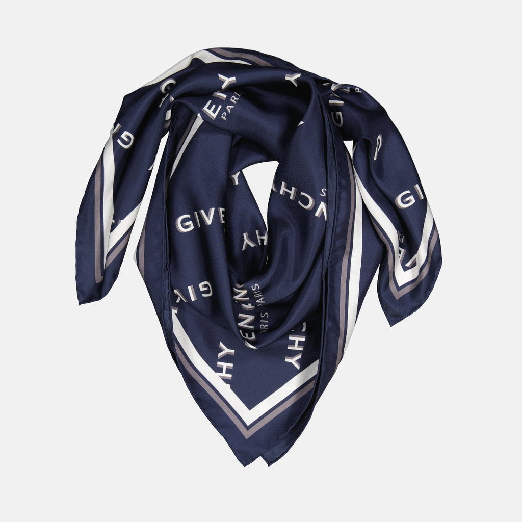 givenchy shadow blue marine silk scarf we in style givenchy women 15468878299516