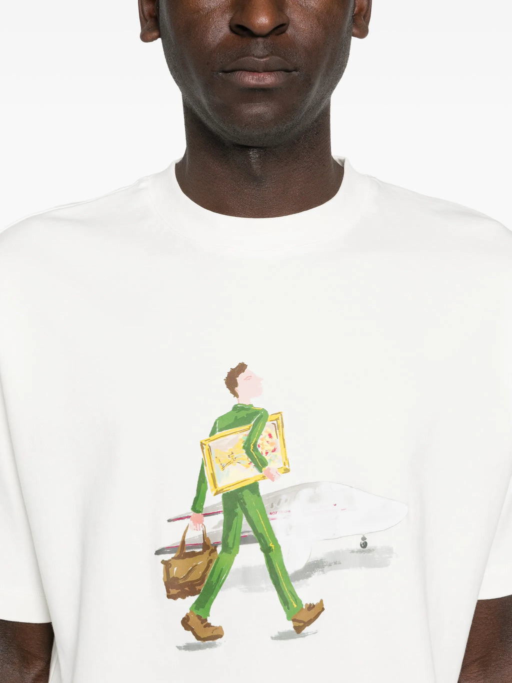 Drole De Monsieurの男性用L'Homme au Tableau Tシャツの画像 - シーズン春夏2026 - モデルビュー4