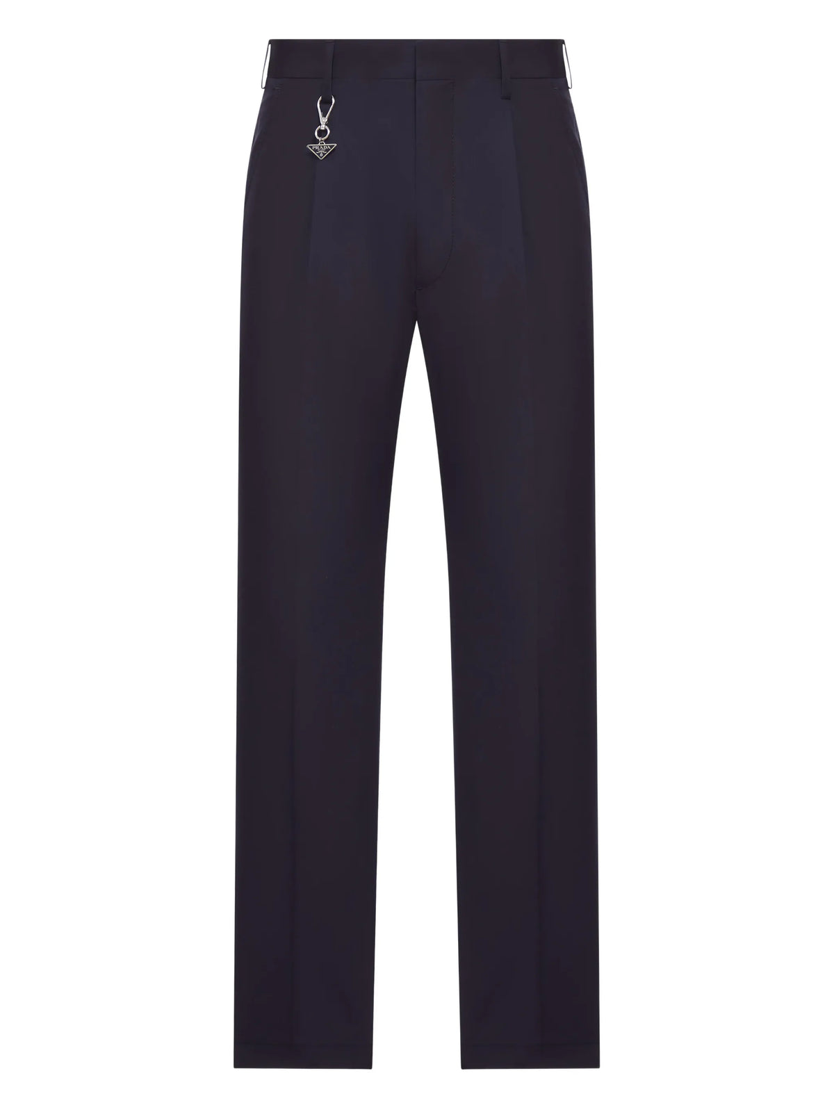 Image of Prada Navy Blue City Trousers by Prada for Men - Season Spring-Summer 2026 - Model View 1