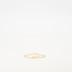 Cassandre bracelet, gold charms bracelet, elegant accessories, Saint Laurent bracelet, strass jewelry