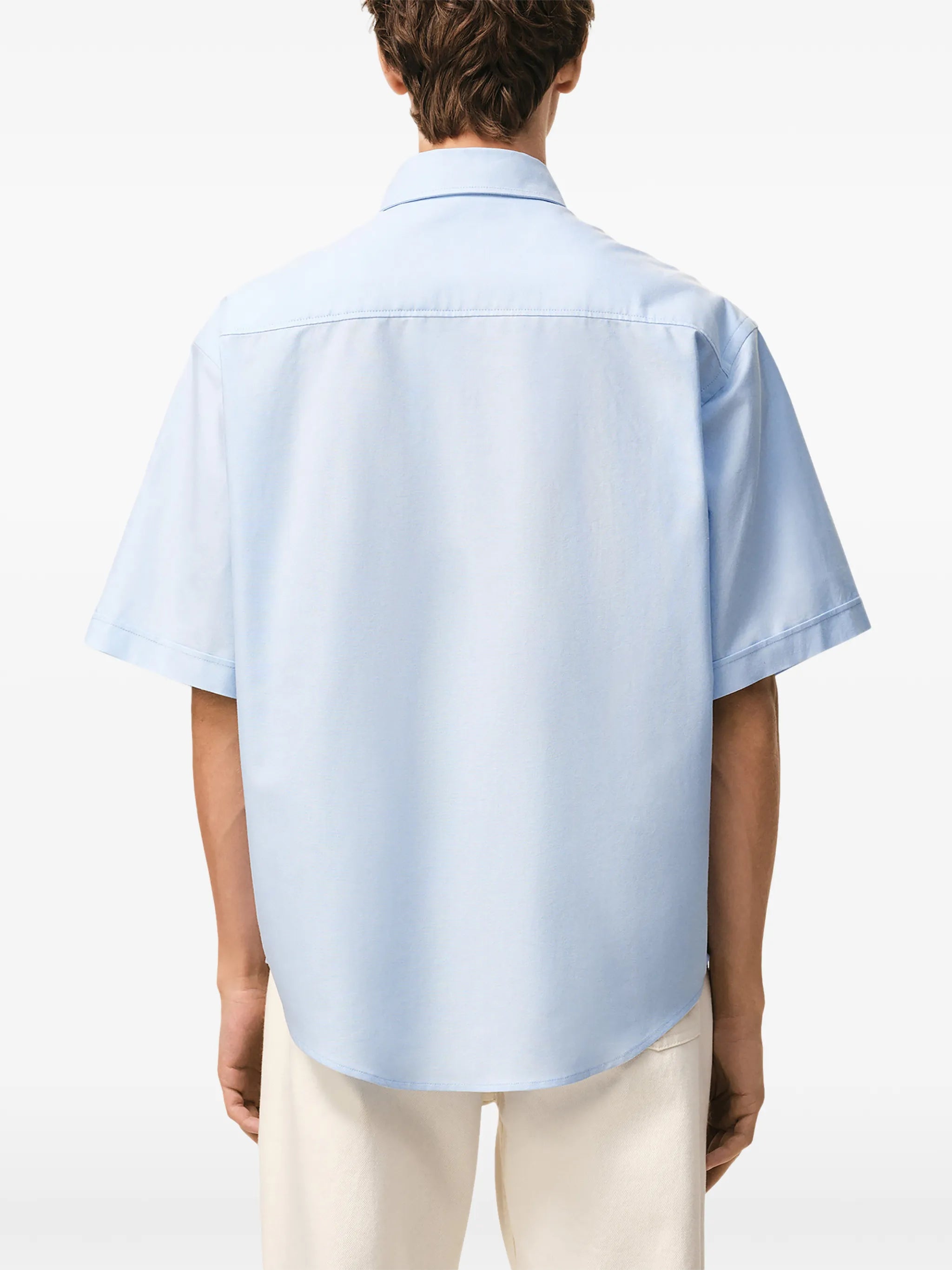 Image of Boxy Shirt Ami de Coeur Blue by Ami PARIS for Men - Season Spring-Summer 2026 - Model view 3