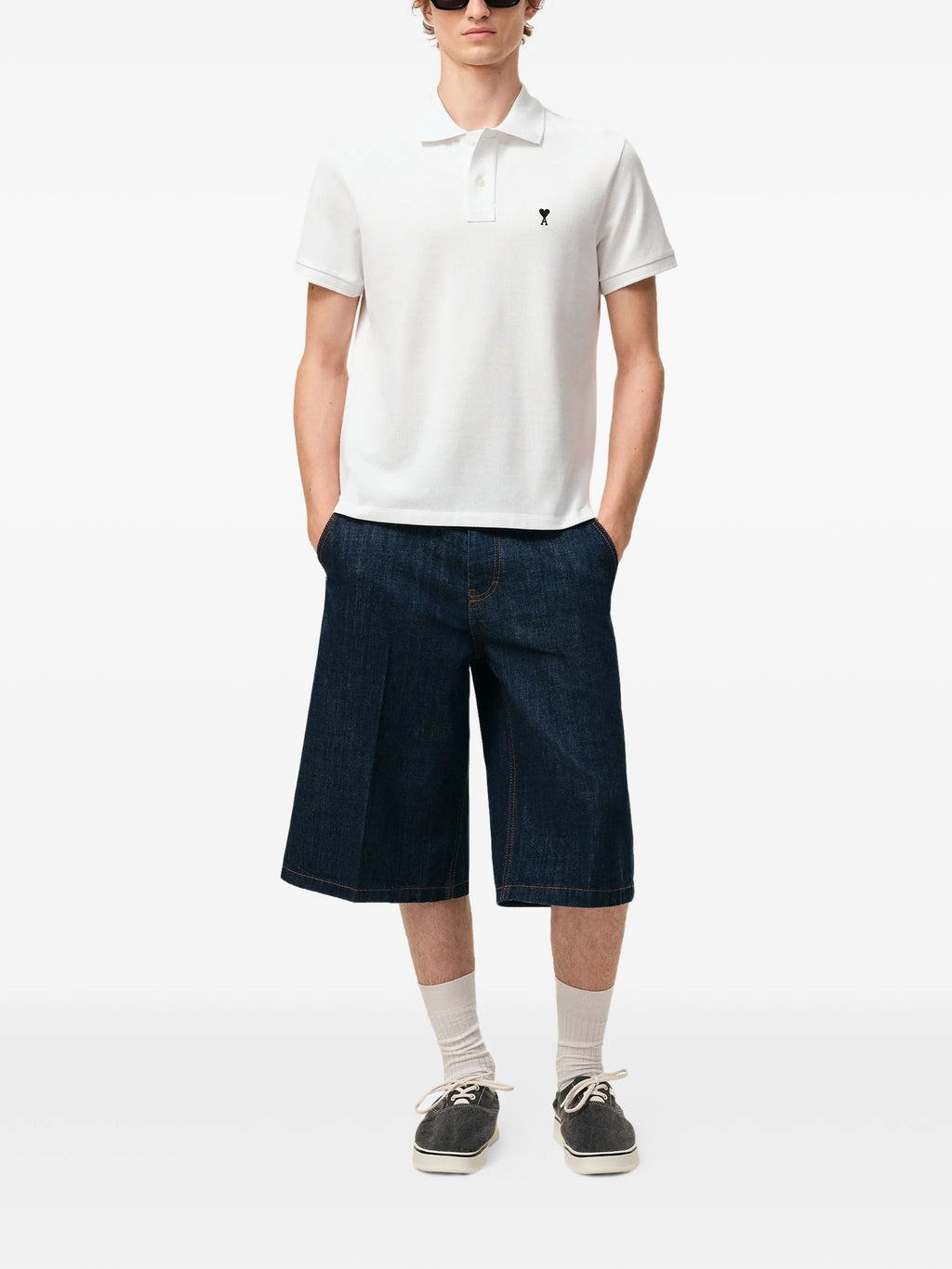 Image du Polo Ami de Cœur par Ami PARIS pour Hommes - Saison Printemps-Été 2026 - Vue du modèle 1