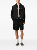 Imagen de Chaqueta de Nylon Negra de Ami PARIS para Unisex - Temporada Primavera-Verano 2026 - Vista del Modelo 1