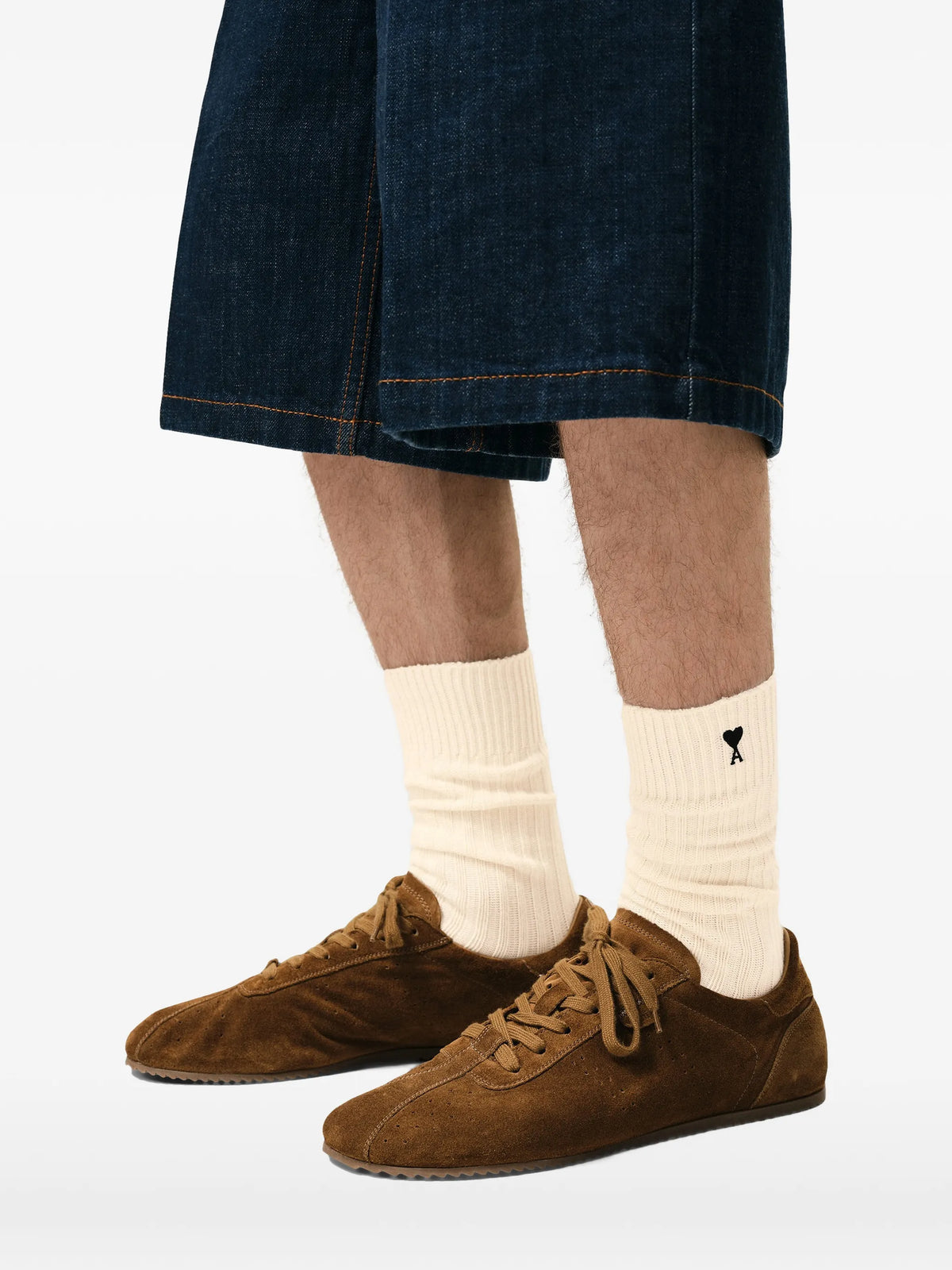 Image of Ami de Coeur Socks by Ami PARIS for Unisex - Season Autumn-Winter 2025 - Model View 2