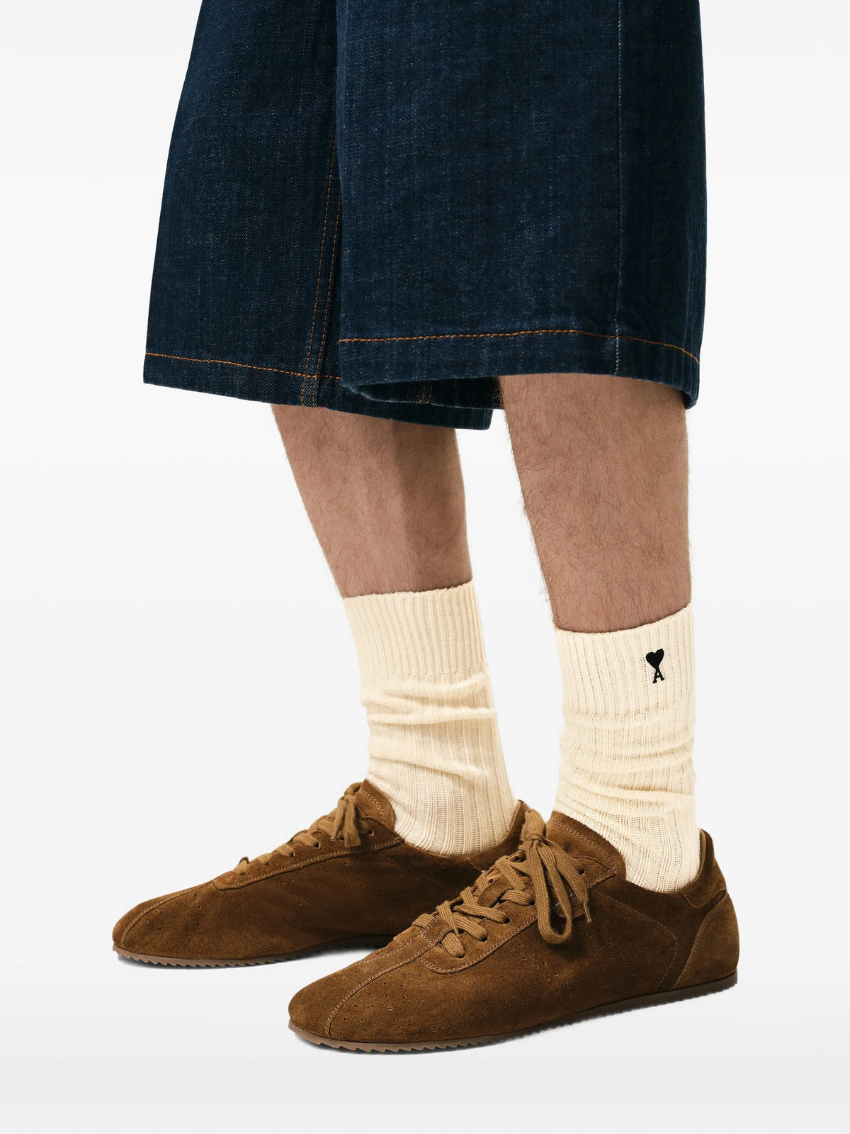 Image of Pack of Three Socks Ami de Coeur by Ami PARIS for Unisex - Season Spring-Summer 2026 - Model View 2