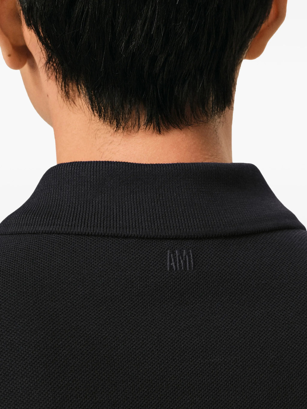 Image of Polo Ami de Coeur Black by Ami PARIS for Men - Season Spring-Summer 2026 - Model View 4