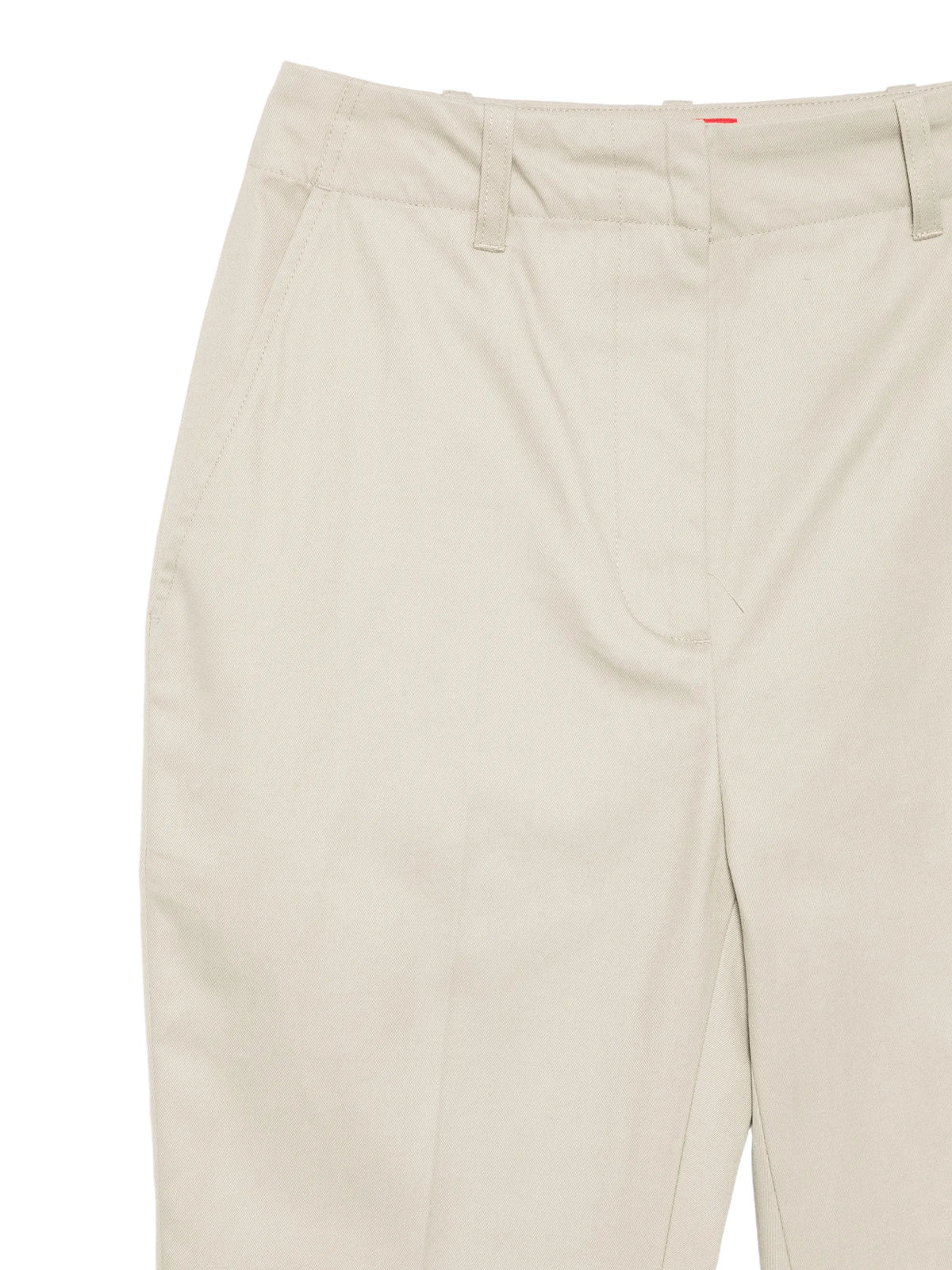 Image of Flared Cotton Pants Beige by Diesel for Women - Season Spring-Summer 2026 - Model View 3