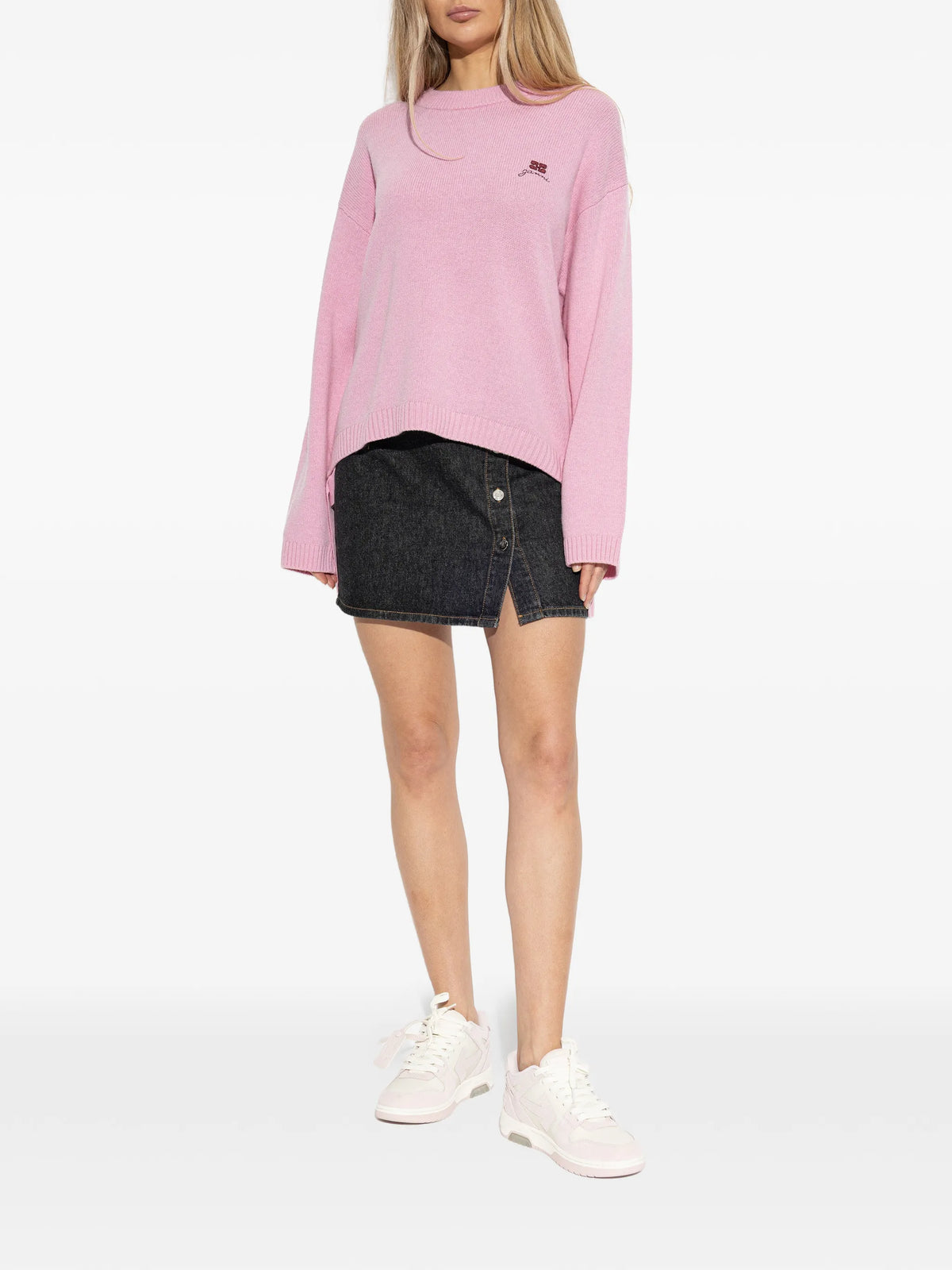 Image of Denim Mini Skirt by Iro for Women - Season Spring-Summer 2026 - Model View 1