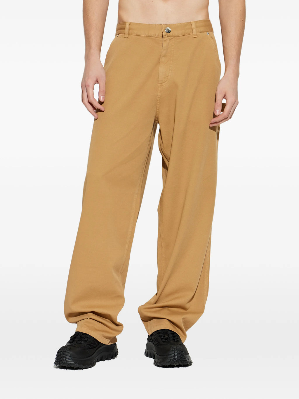 Image of Beige Cargo Pants by Moncler for Men - Season Spring-Summer 2026 - Model view 2