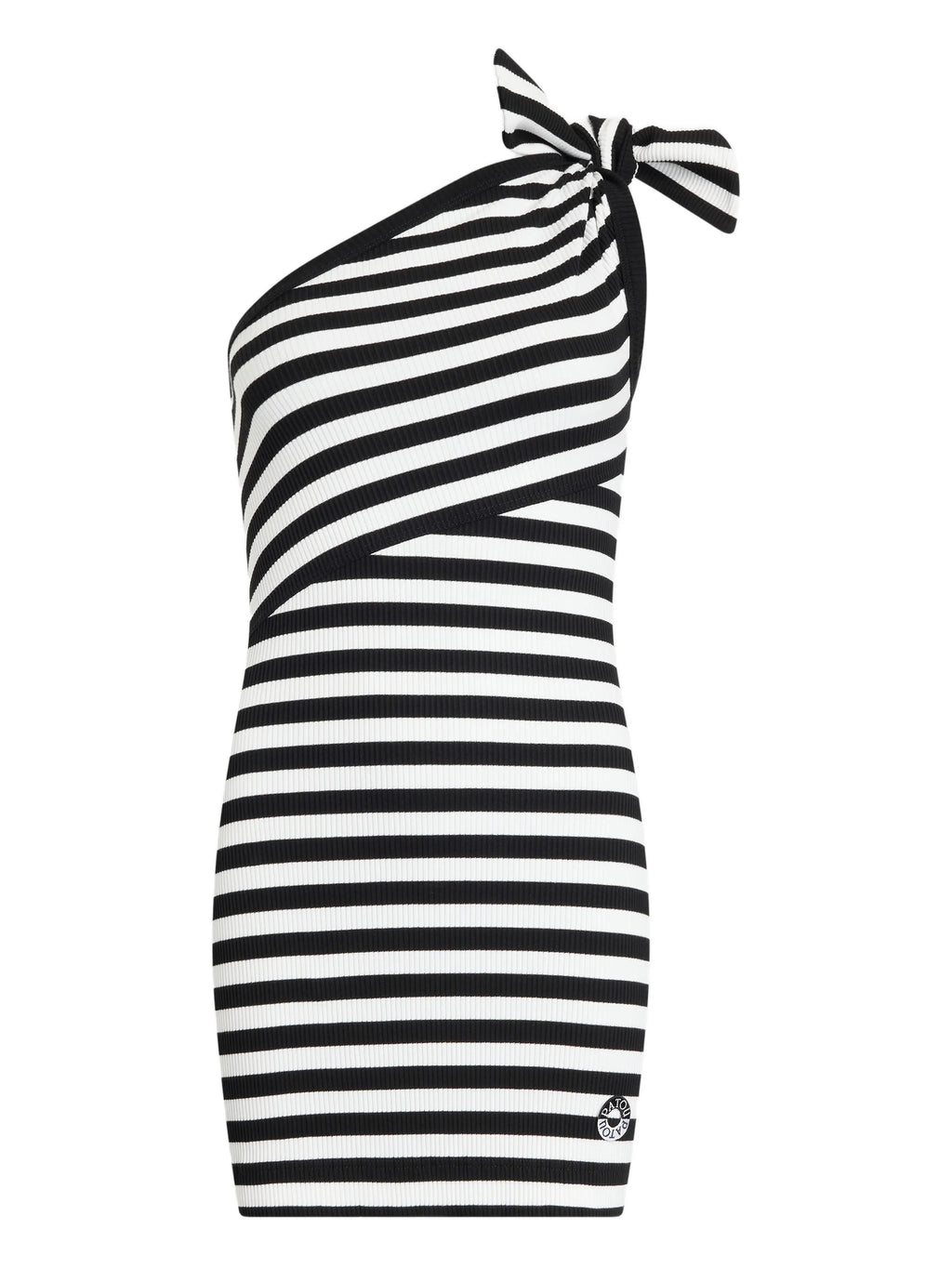 Image of Asymmetrical Striped Dress by Patou for Women - Season Spring-Summer 2026 - Model View 1