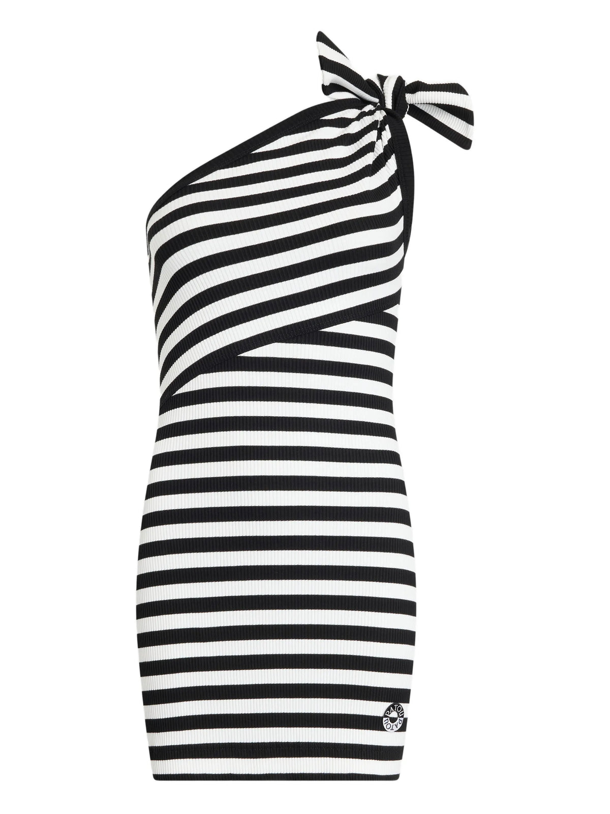 Image of Asymmetrical Striped Dress by Patou for Women - Season Spring-Summer 2026 - Model View 1