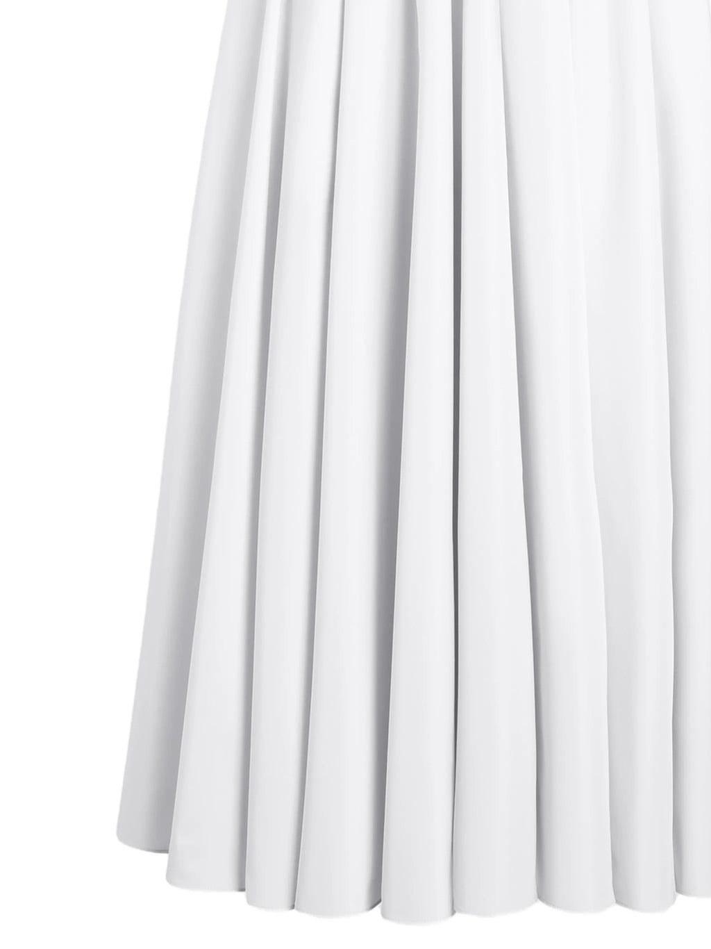 Image of Robe Drapée Blanche en Faille Recyclé by Patou for Women - Season Spring-Summer 2026 - Model View 2