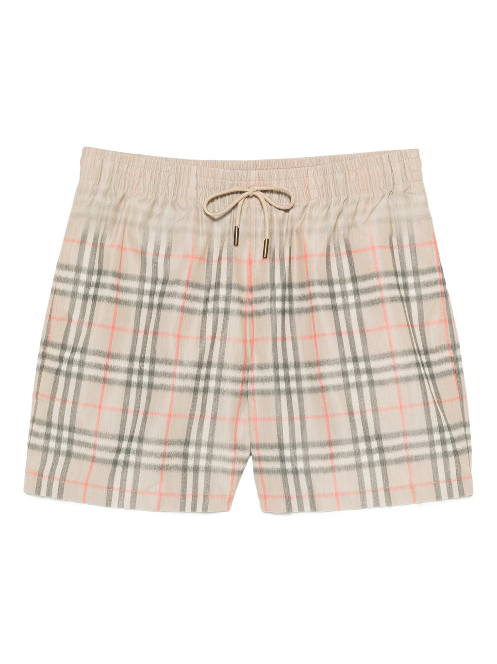 Image of Burberry Gradient Check Swim Shorts by Burberry for Men - Season Spring-Summer 2026 - Model View 1