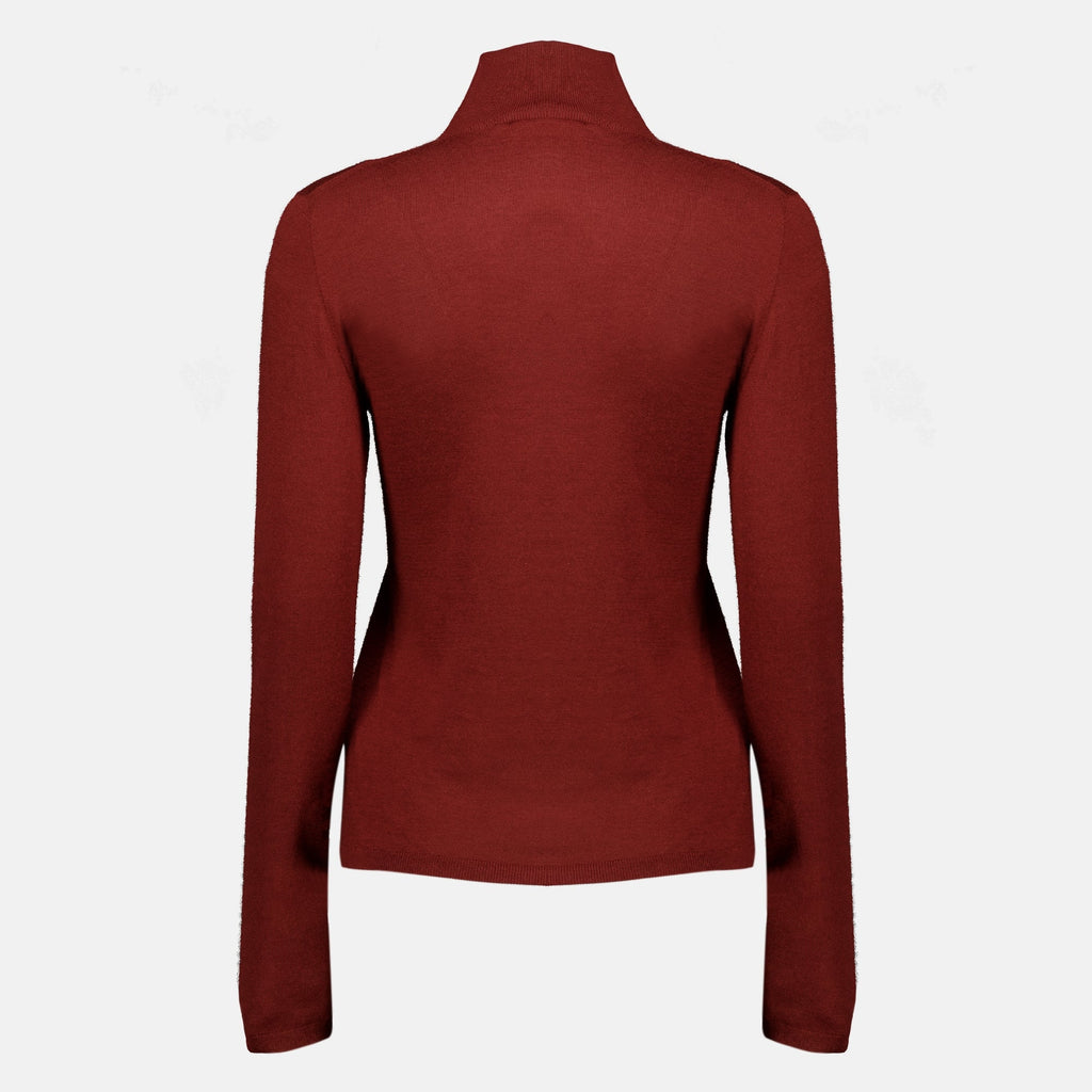 Roter Rollkragenpullover