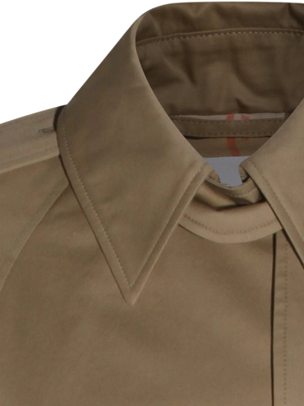 Image of Trench Cape in Beige by Burberry for Women - Season Spring-Summer 2026 - Model View 3