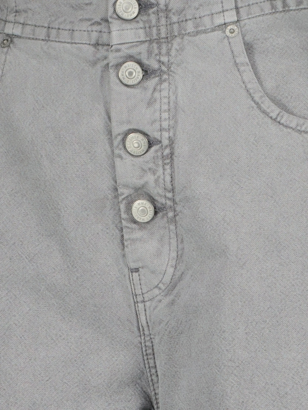 Image of High-Waist Grey Jean by Mm6 for Women - Season Spring-Summer 2026 - Model View 4