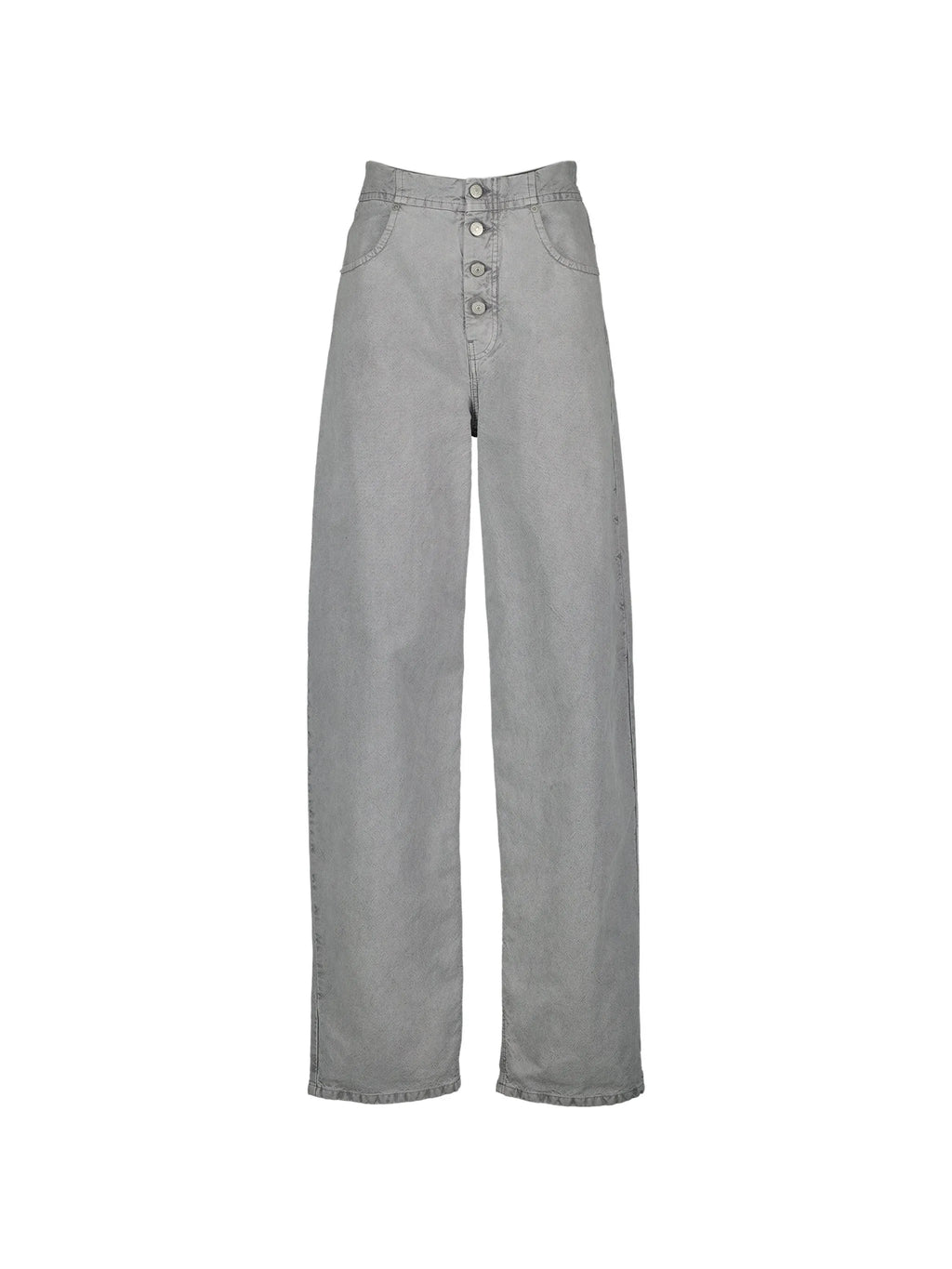 Image of High-Waist Grey Jean by Mm6 for Women - Season Spring-Summer 2026 - Model View 1