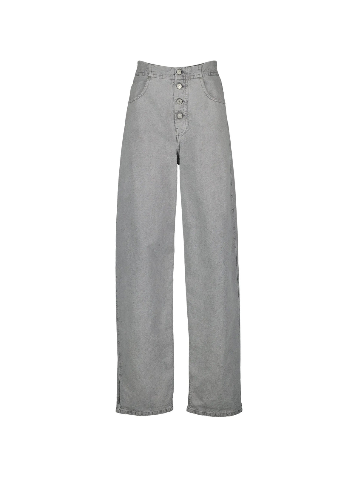 Image of High-Waist Grey Jean by Mm6 for Women - Season Spring-Summer 2026 - Model View 1