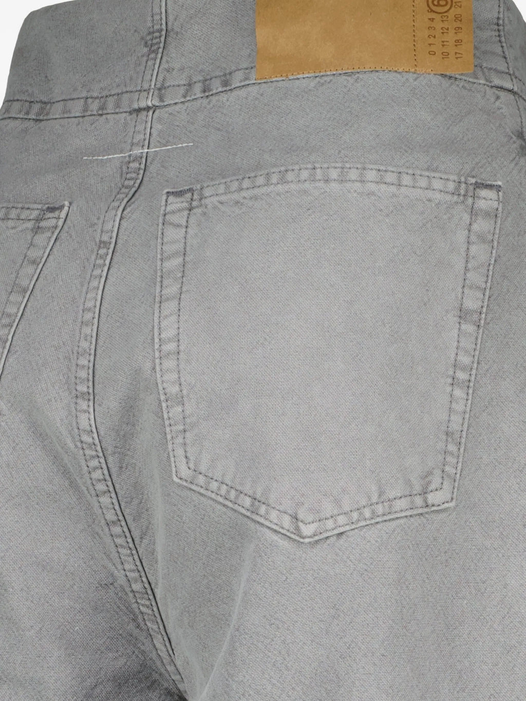 Image of High-Waist Grey Jean by Mm6 for Women - Season Spring-Summer 2026 - Model View 2