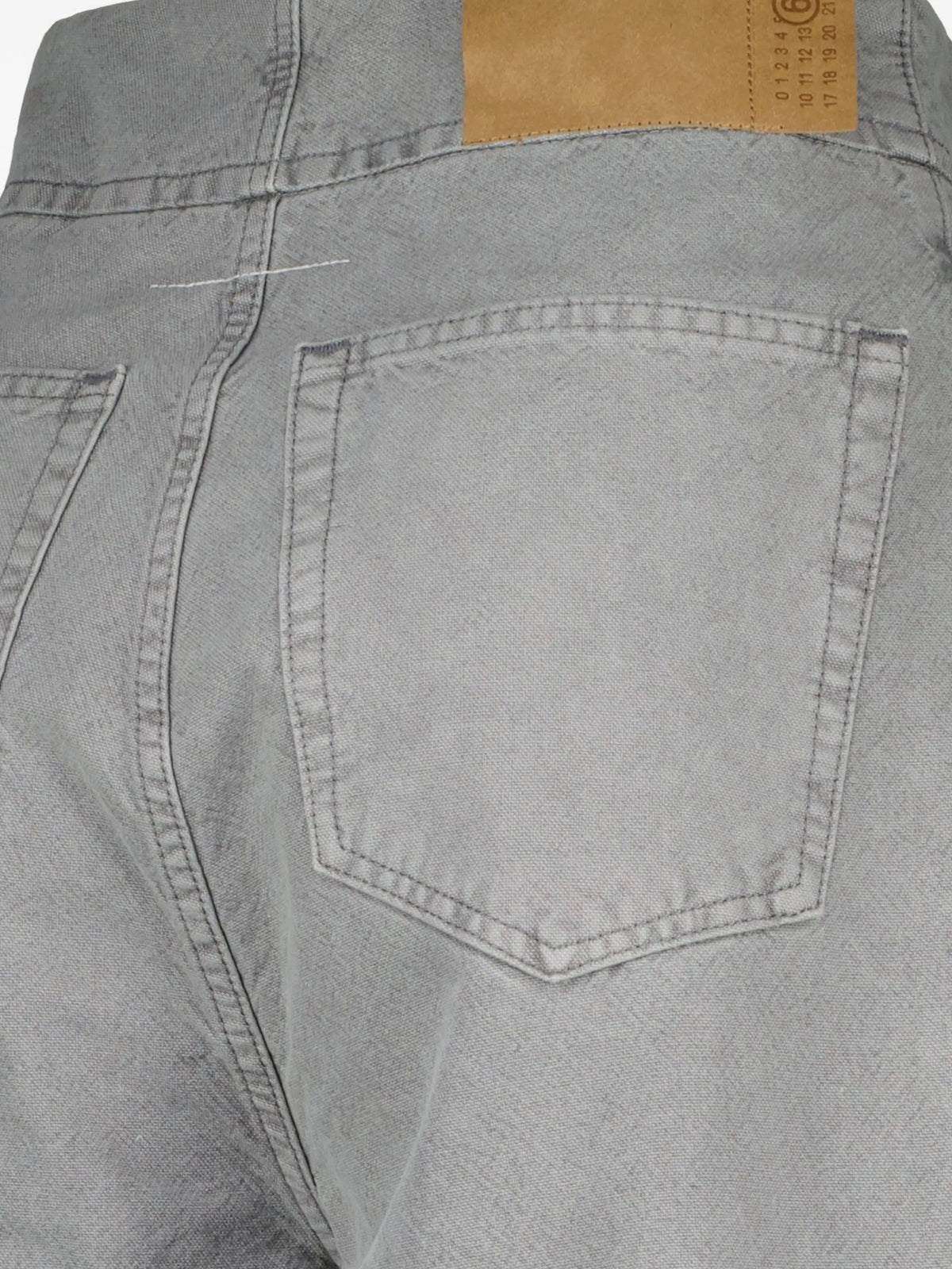 Image of High-Waist Grey Jean by Mm6 for Women - Season Spring-Summer 2026 - Model View 2