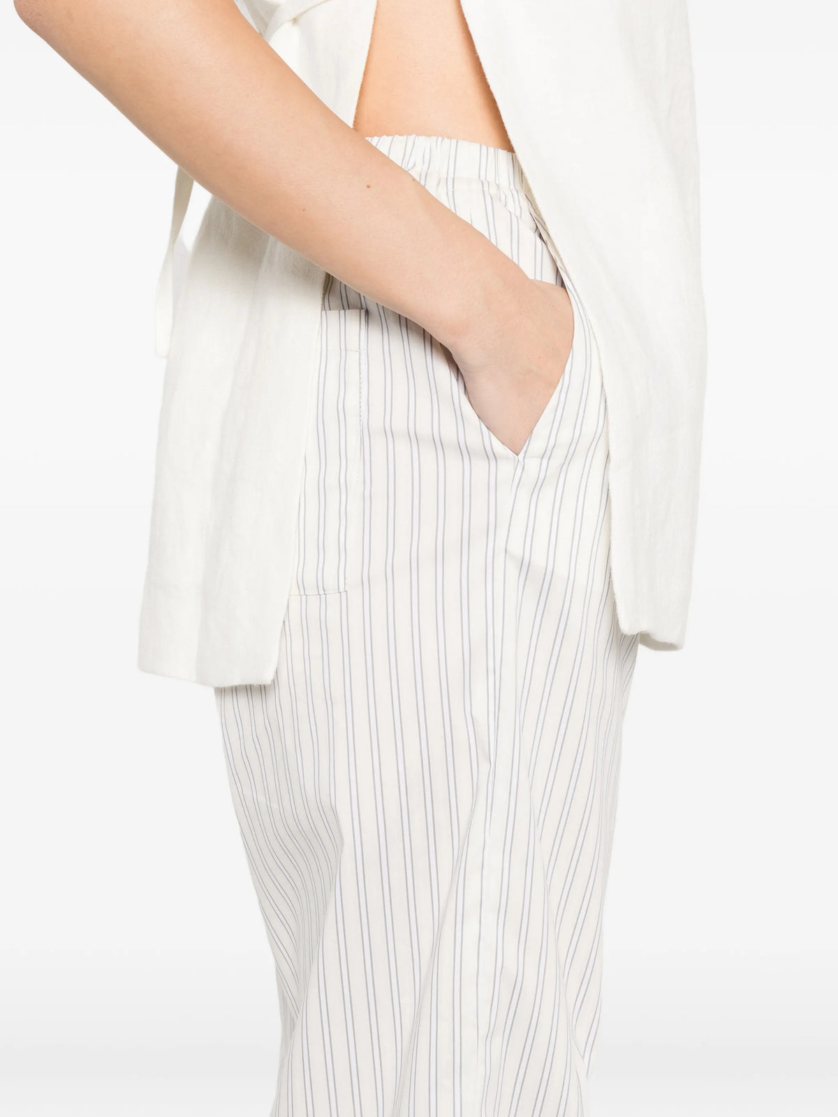 Image of Striped Wide Trousers by Iro for Women - Season Spring-Summer 2026 - Model View 4