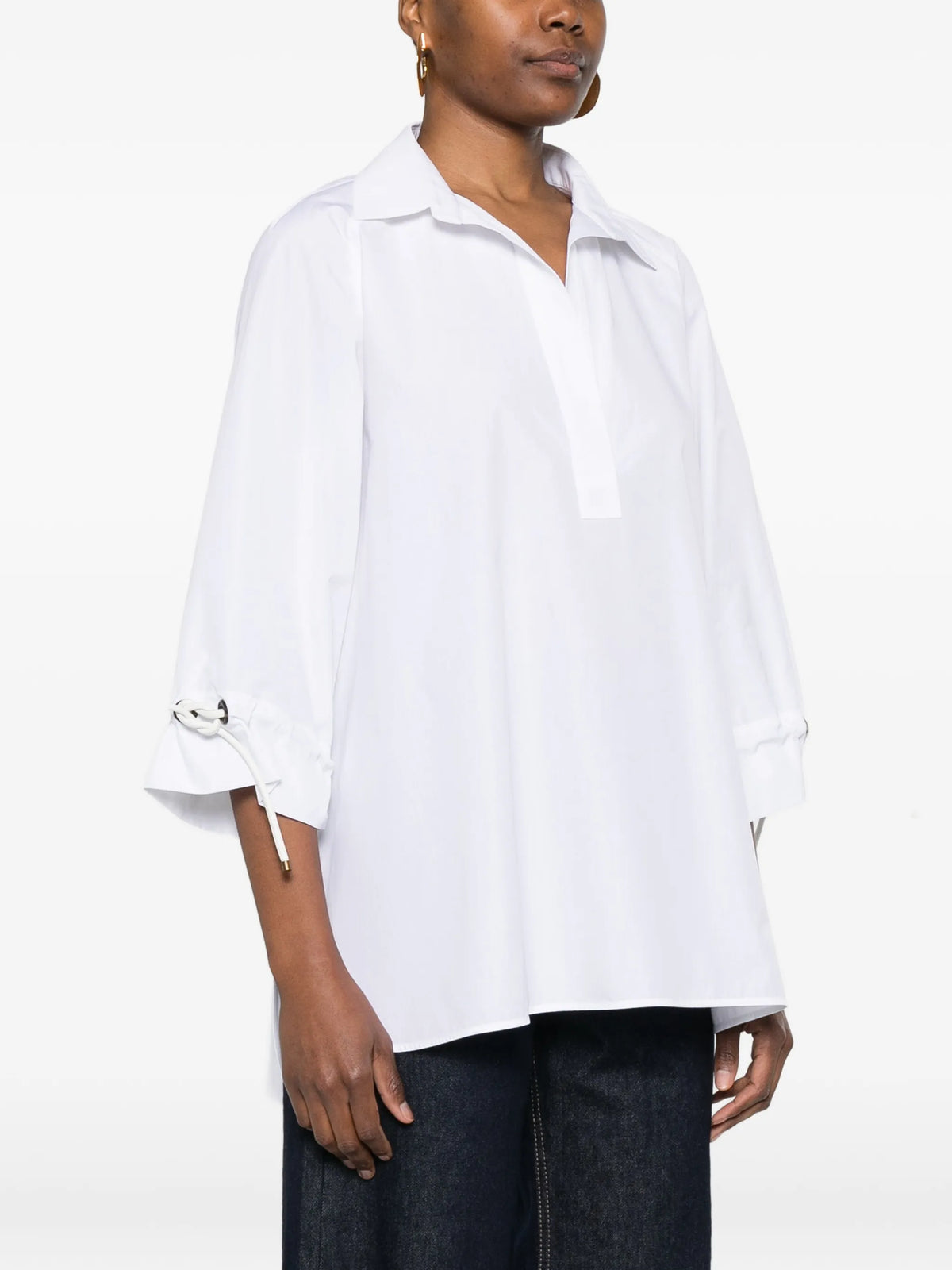 Image of Cotton Poplin Blouse by Max Mara for Women - Season Spring-Summer 2026 - Model View 2