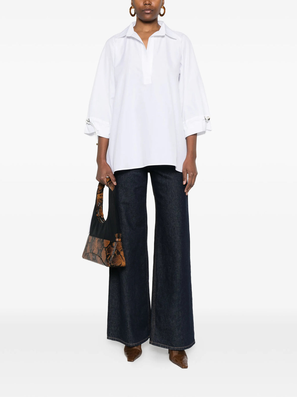 Image of Cotton Poplin Blouse by Max Mara for Women - Season Spring-Summer 2026 - Model View 1