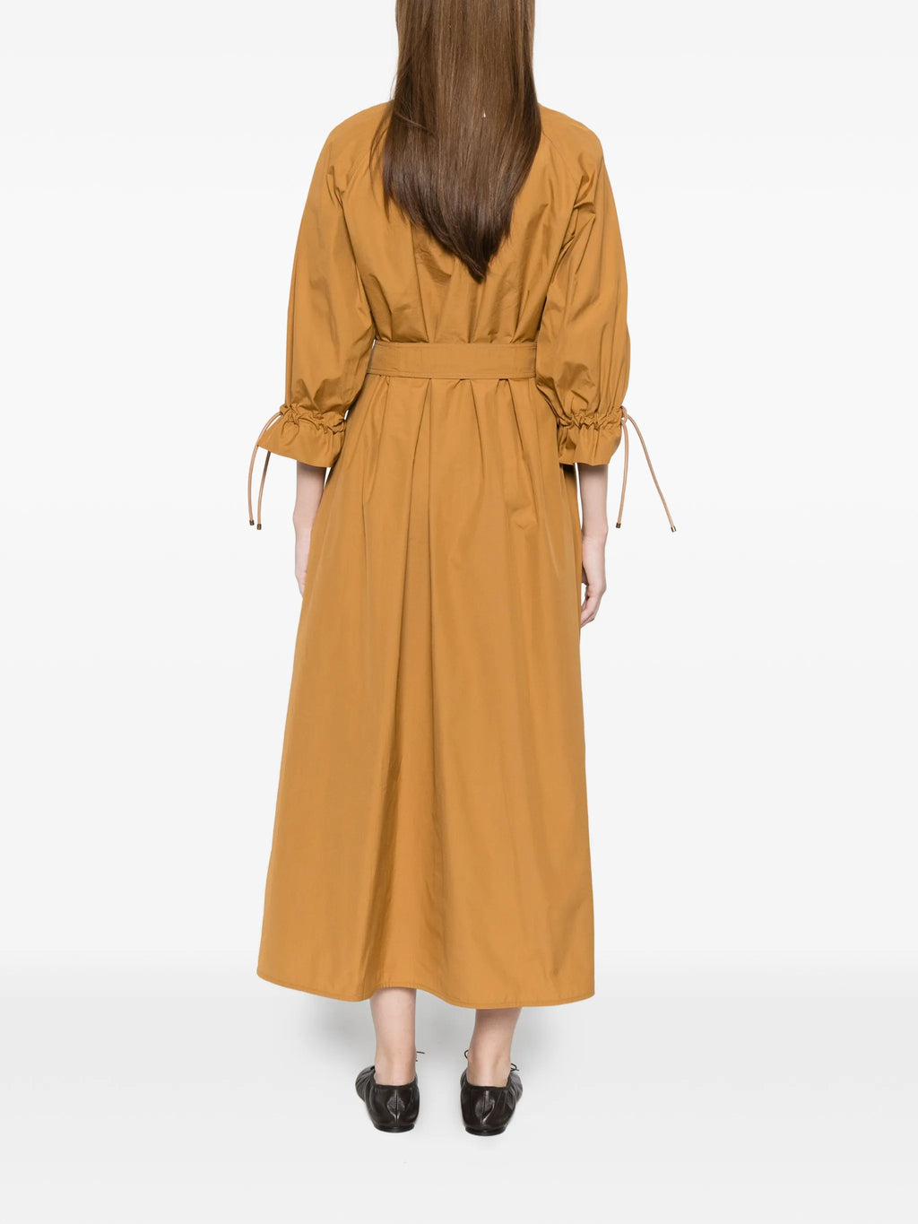 Image of Brown Cotton Poplin Dress by Max Mara for Women - Season Spring-Summer 2026 - Model View 3