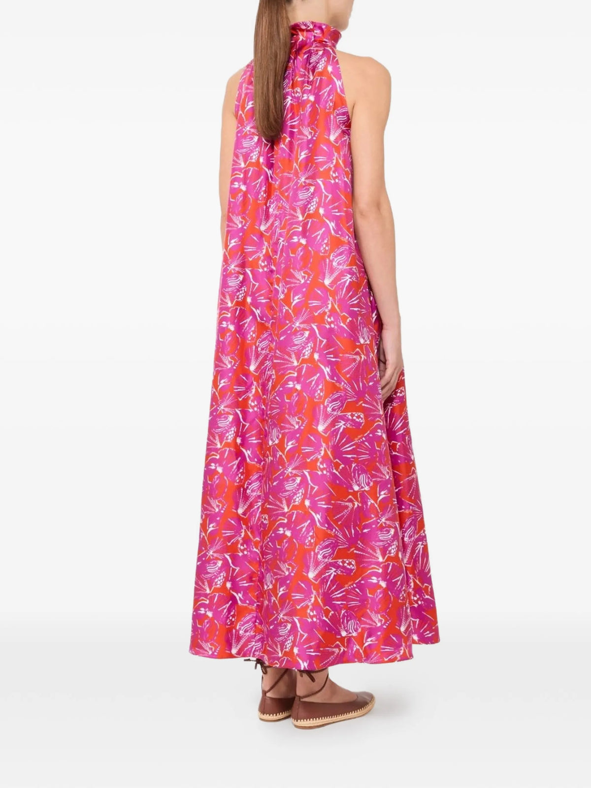 Image of Pink Silk Twill Dress by Max Mara for Women - Season Spring-Summer 2026 - Model View 3