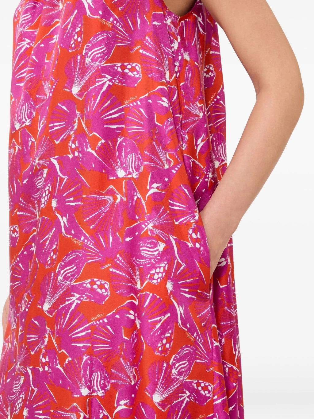 Image of Pink Silk Twill Dress by Max Mara for Women - Season Spring-Summer 2026 - Model View 5