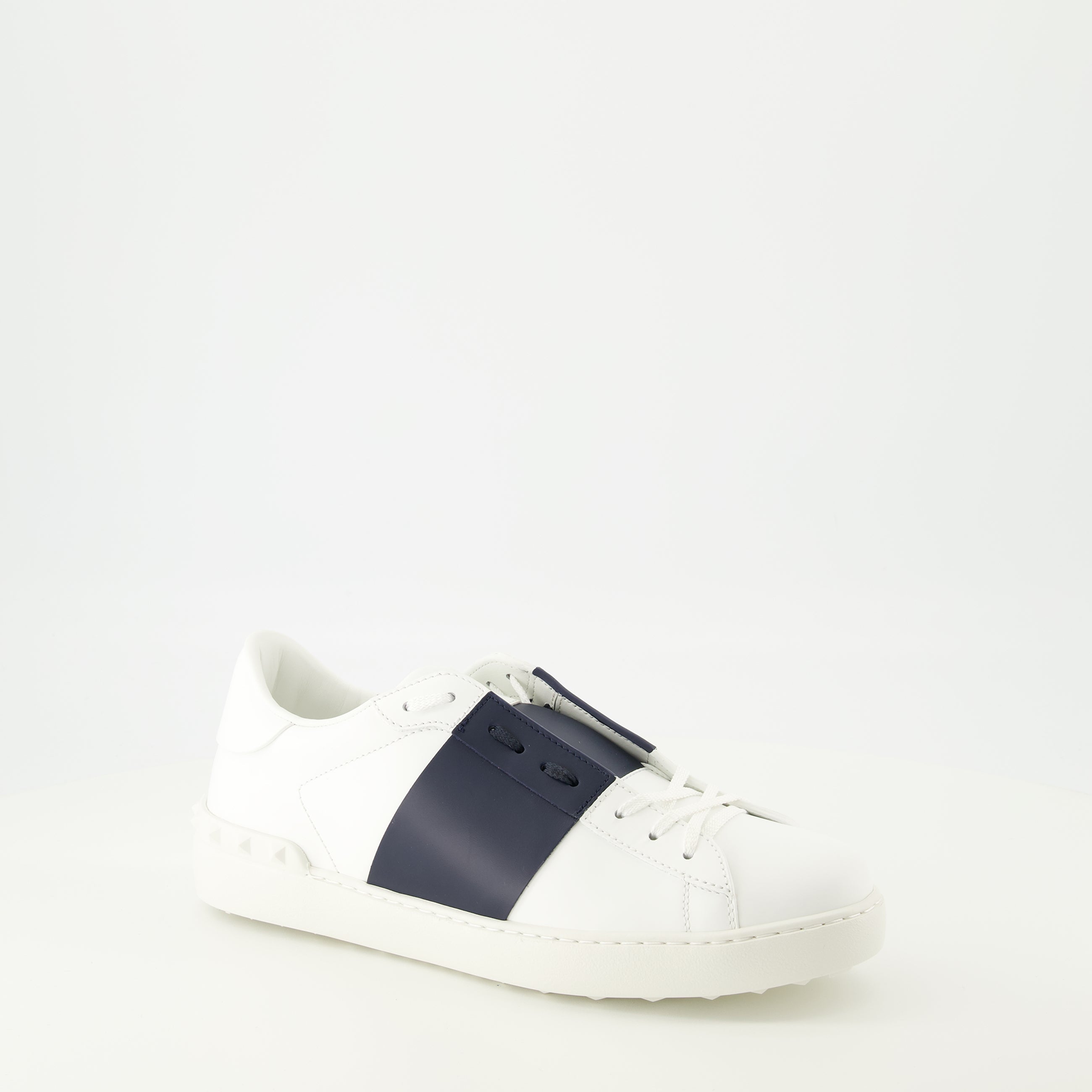 Baskets Open Blue Marine en Cuir