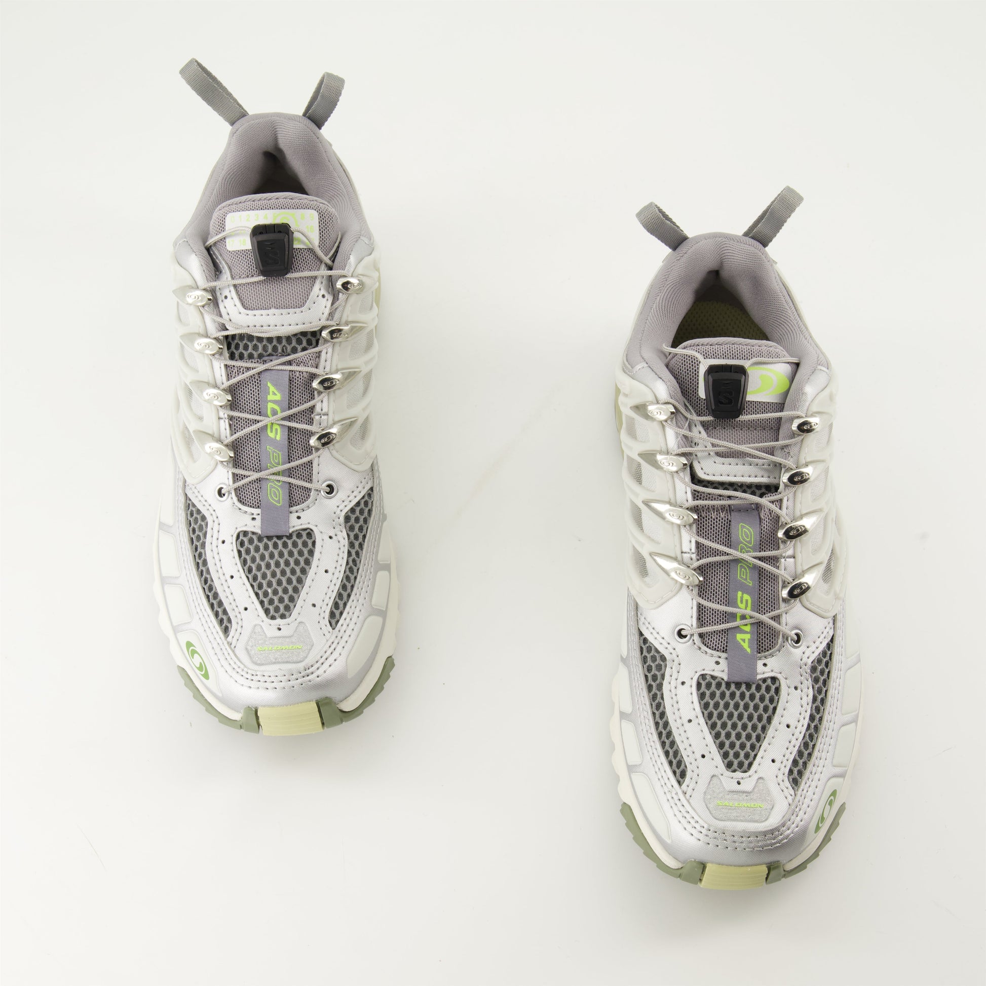 MM6 sneakers, Salomon collaboration, silver athletic shoes, stylish sneakers, designer footwear