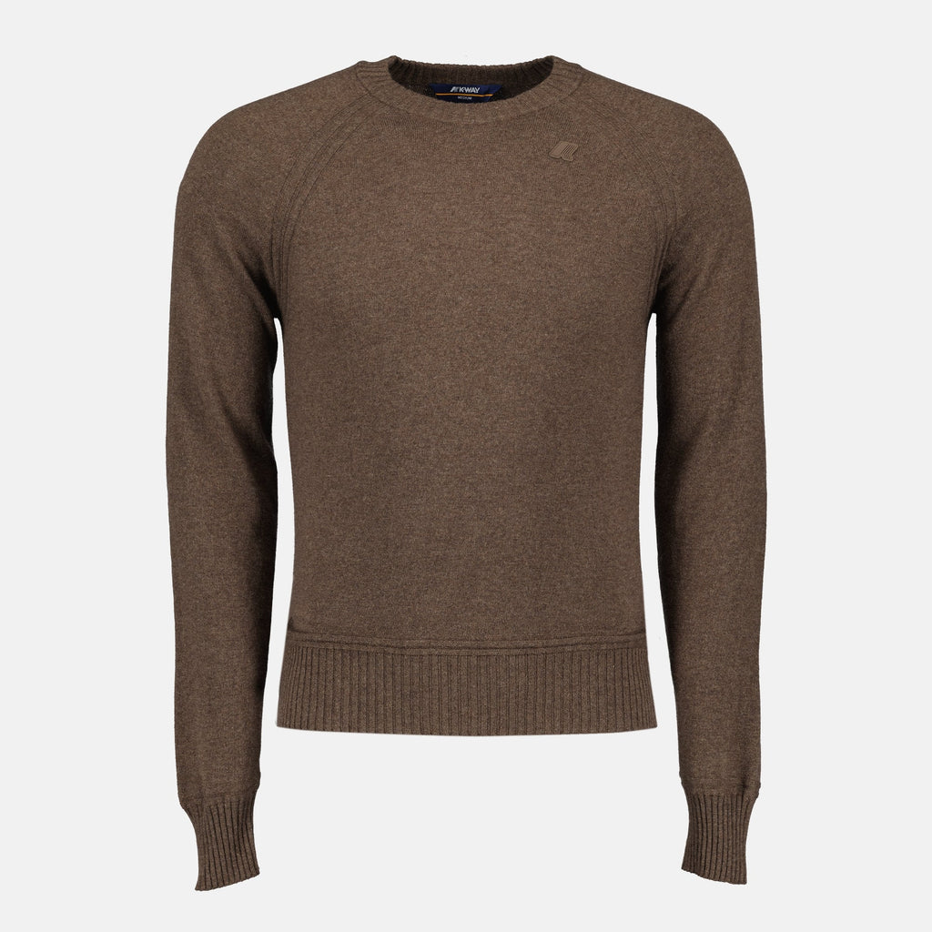 K-Way, black wool sweater, autumn-winter fashion, cashmere blend, men's knitwear