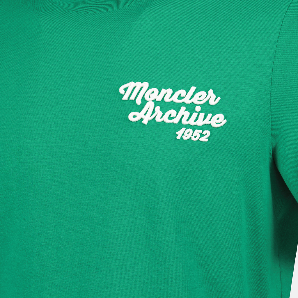 Bilde av brodert logo T-skjorte fra Moncler for menn - Sesong Vår-Sommer 2025 - Detaljvisning 5