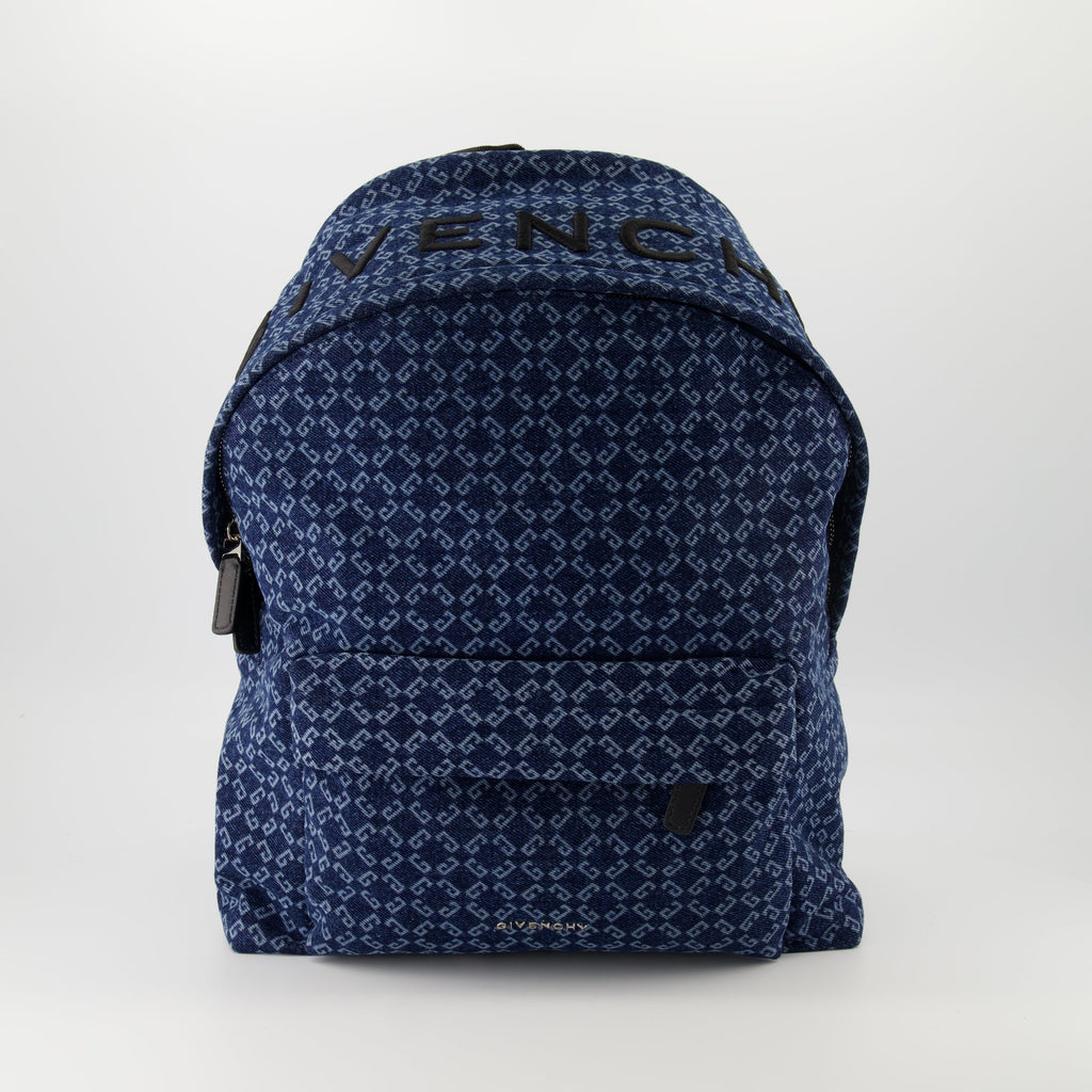 denim backpack, Essential U collection, designer backpack, stylish accessories, practical design