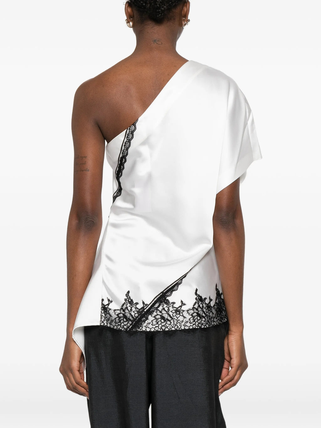 Image of Asymmetrical Satin Top White by Iro for Women - Season Spring-Summer 2026 - Model View 3