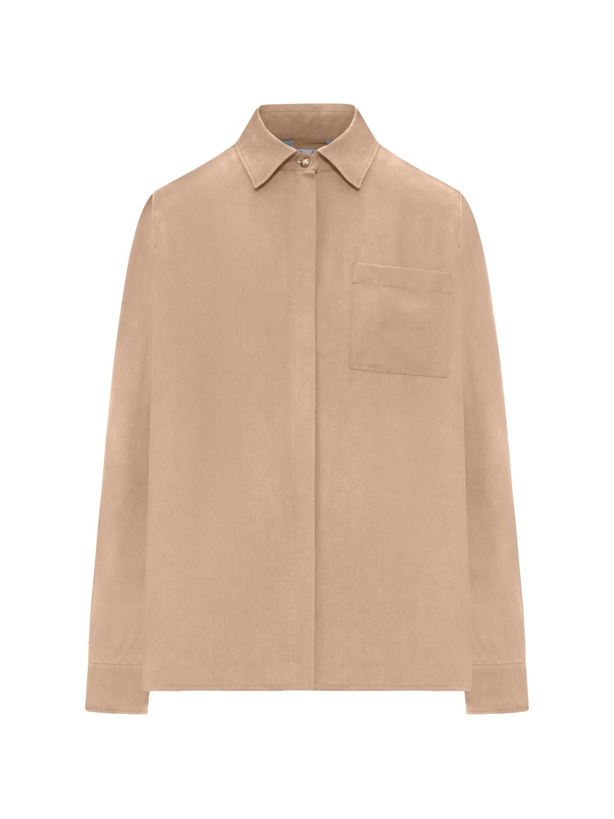 Image of Brown Silk Shirt by Max Mara for Women - Season Spring-Summer 2026 - Model View 1