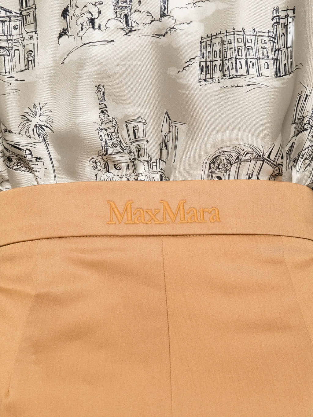 Image of Brown Satin Cotton Shorts by Max Mara for Women - Season Spring-Summer 2026 - Model View 4