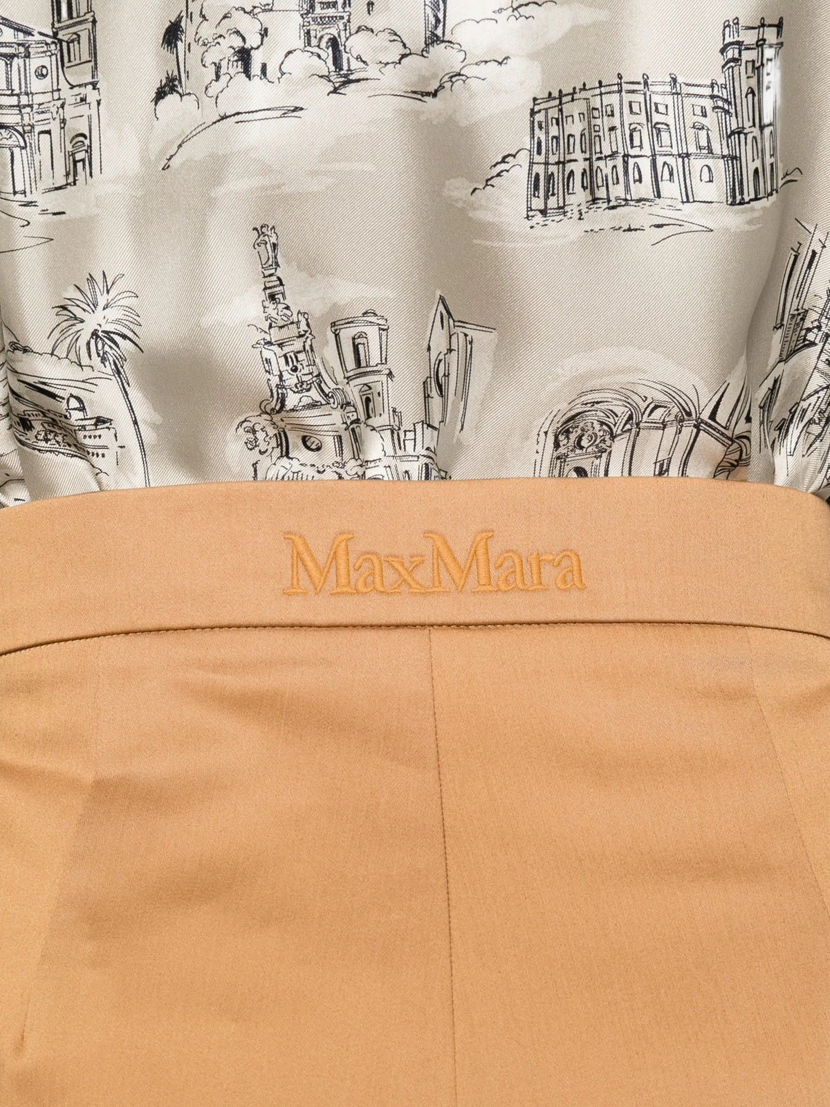 Image of Brown Satin Cotton Shorts by Max Mara for Women - Season Spring-Summer 2026 - Model View 4