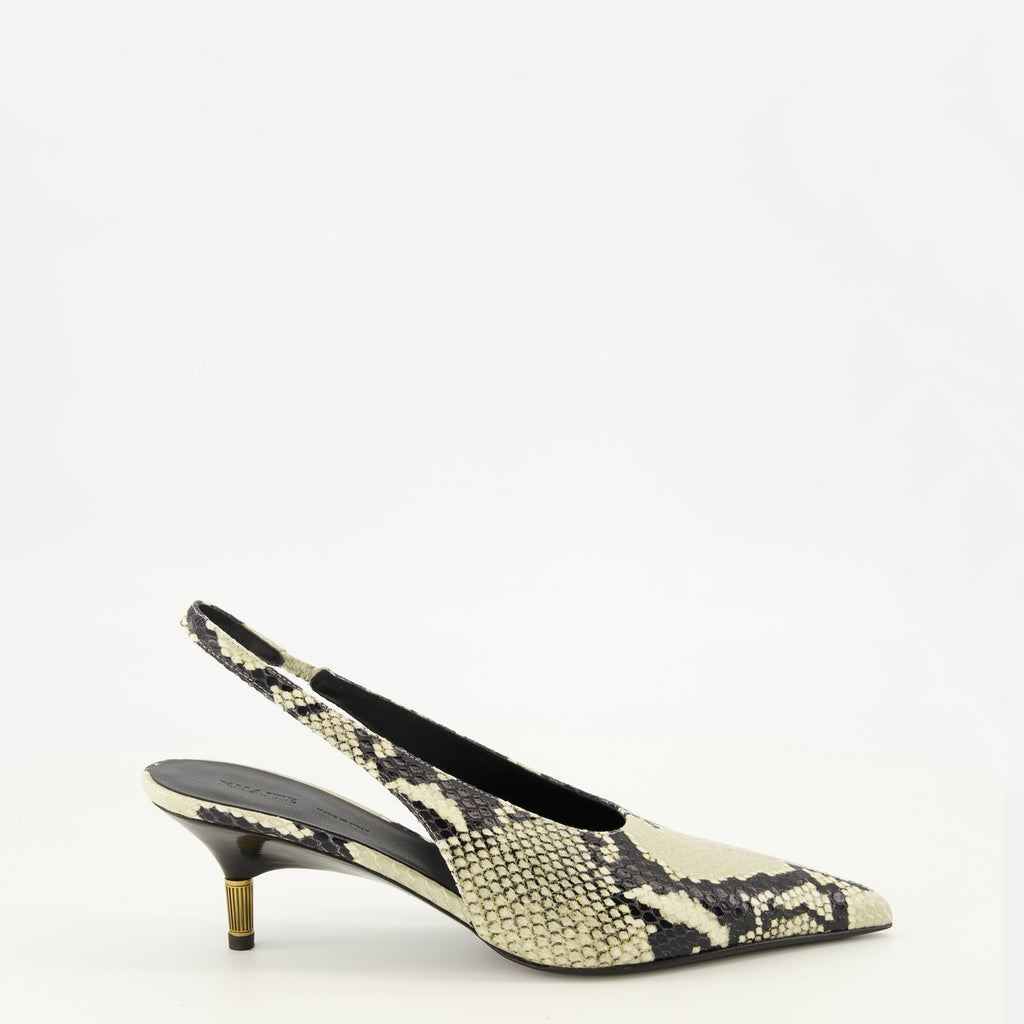 Zapatos de Tacón Bajo Bella Efecto Pitón
