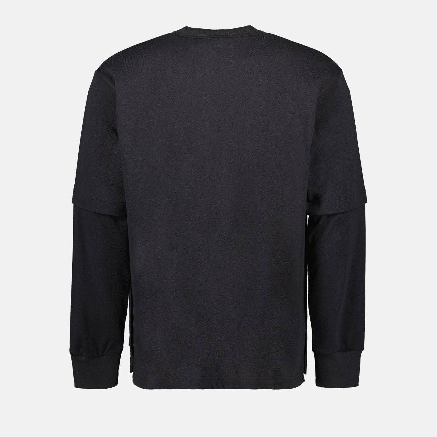 cotton sweatshirt, dark grey sweatshirt, Sacai AW24, luxury casualwear, premium cotton top